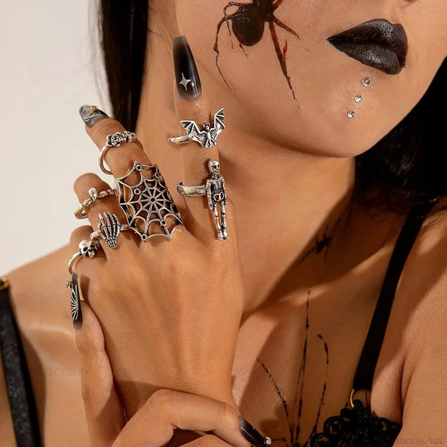 Rebel Bones Arachnid Dark Ring