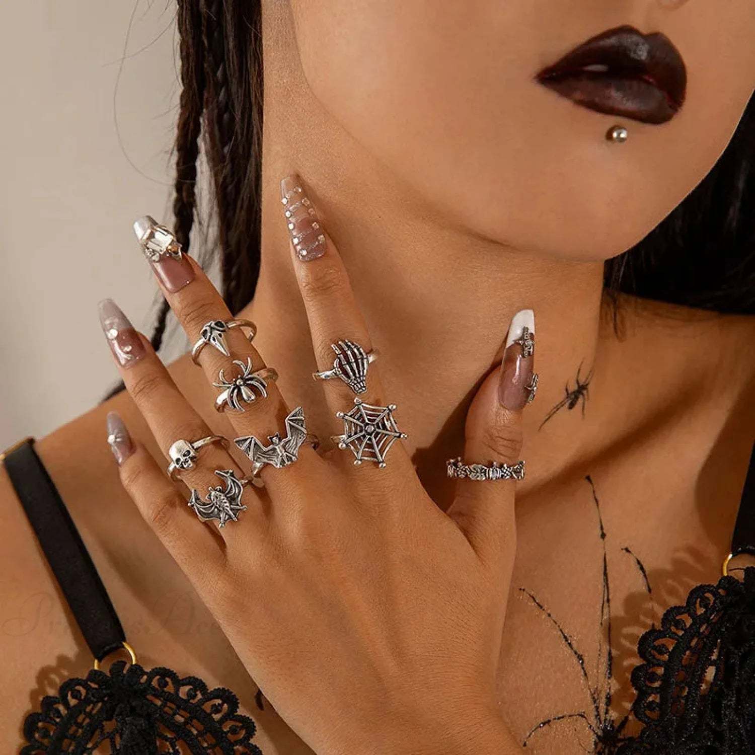 Rebel Bones Arachnid Dark Ring