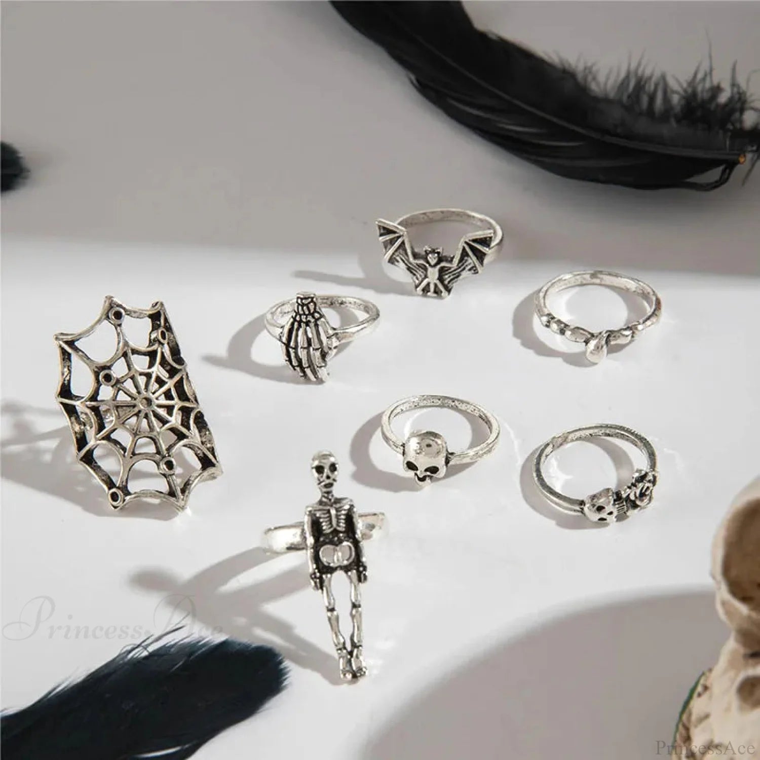 Rebel Bones Arachnid Dark Ring style 01