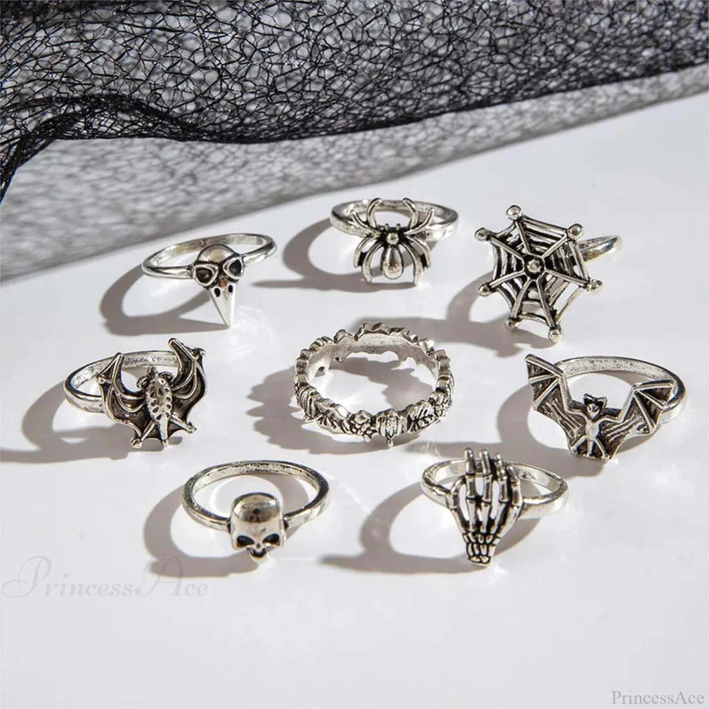 Rebel Bones Arachnid Dark Ring style 02