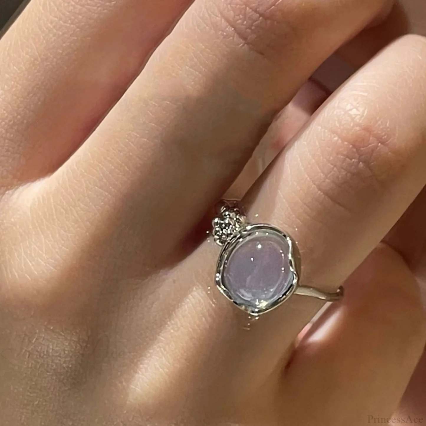 Rebel Spikes Creeper Crimson Gem Gothic Ring resizable / silver7