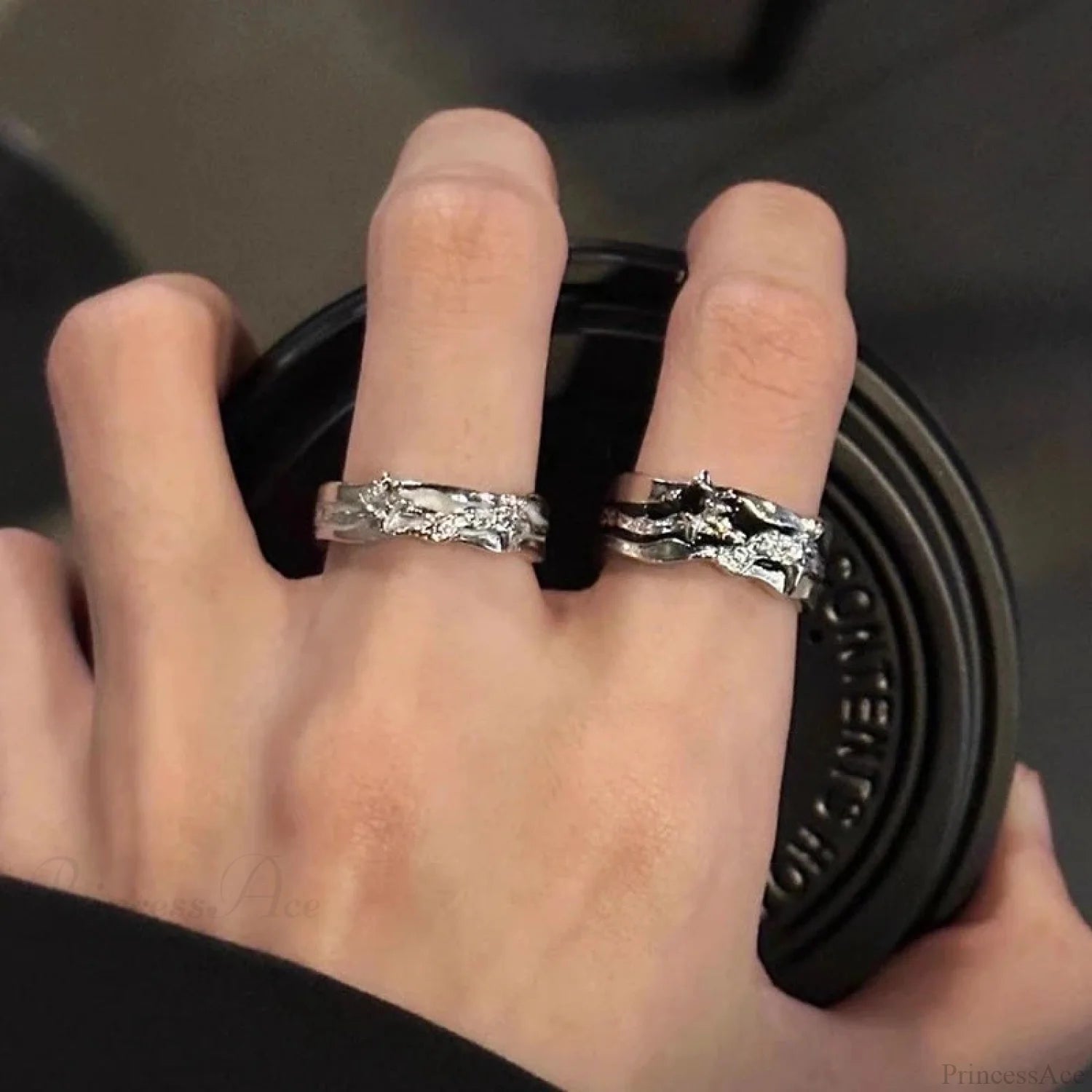 Rebellious Dark Bat Wing Ring