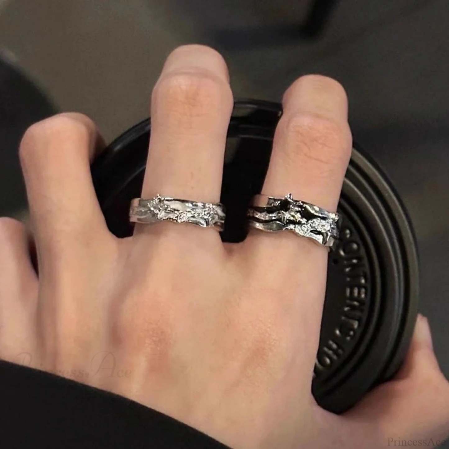 Rebellious Dark Bat Wing Ring