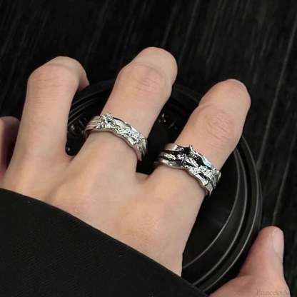 Rebellious Dark Bat Wing Ring