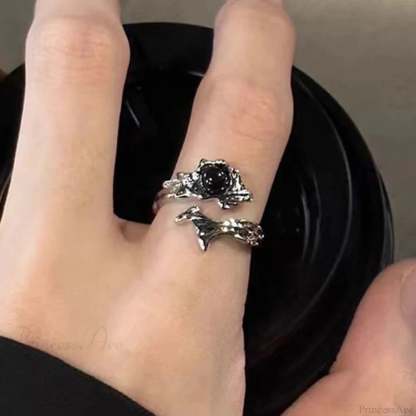 Rebellious Dark Bat Wing Ring Style 01
