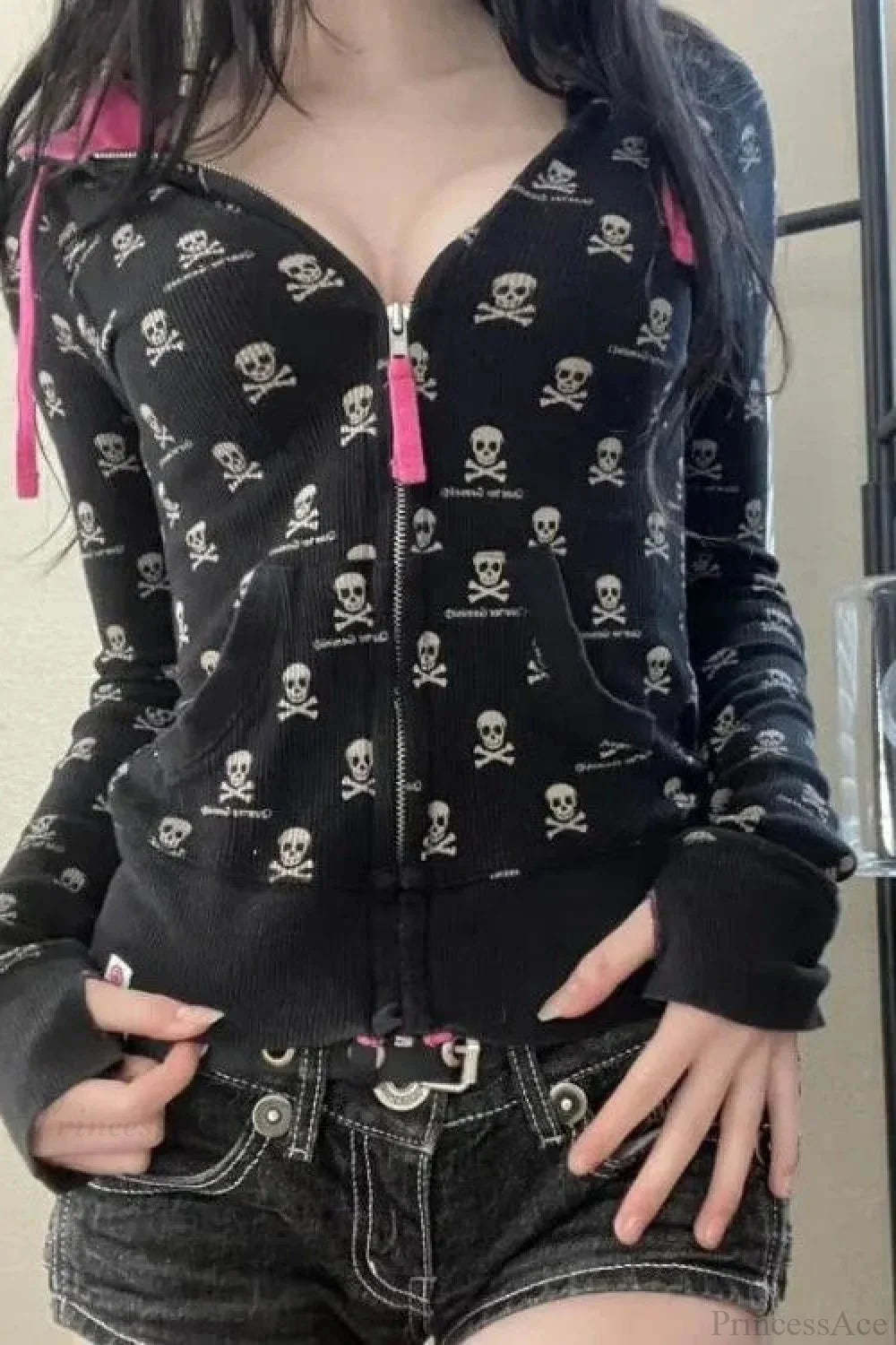 Rebellious Dark Skull Hoodie