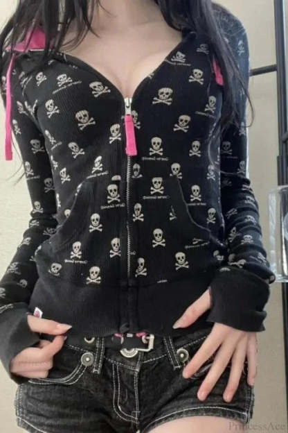 Rebellious Dark Skull Hoodie