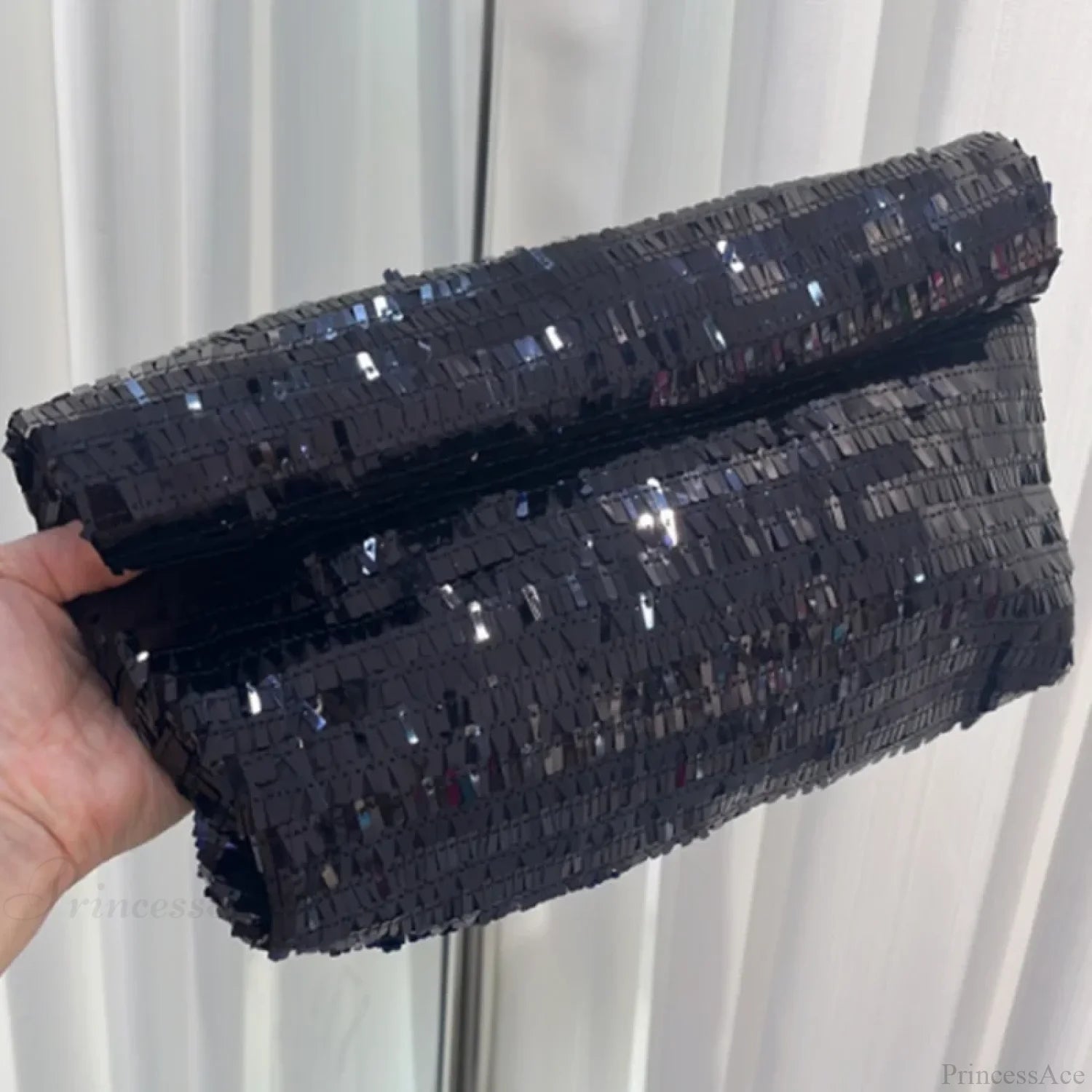 Red Sequin Leather Clutch Bag Wristlet wristlet-250126