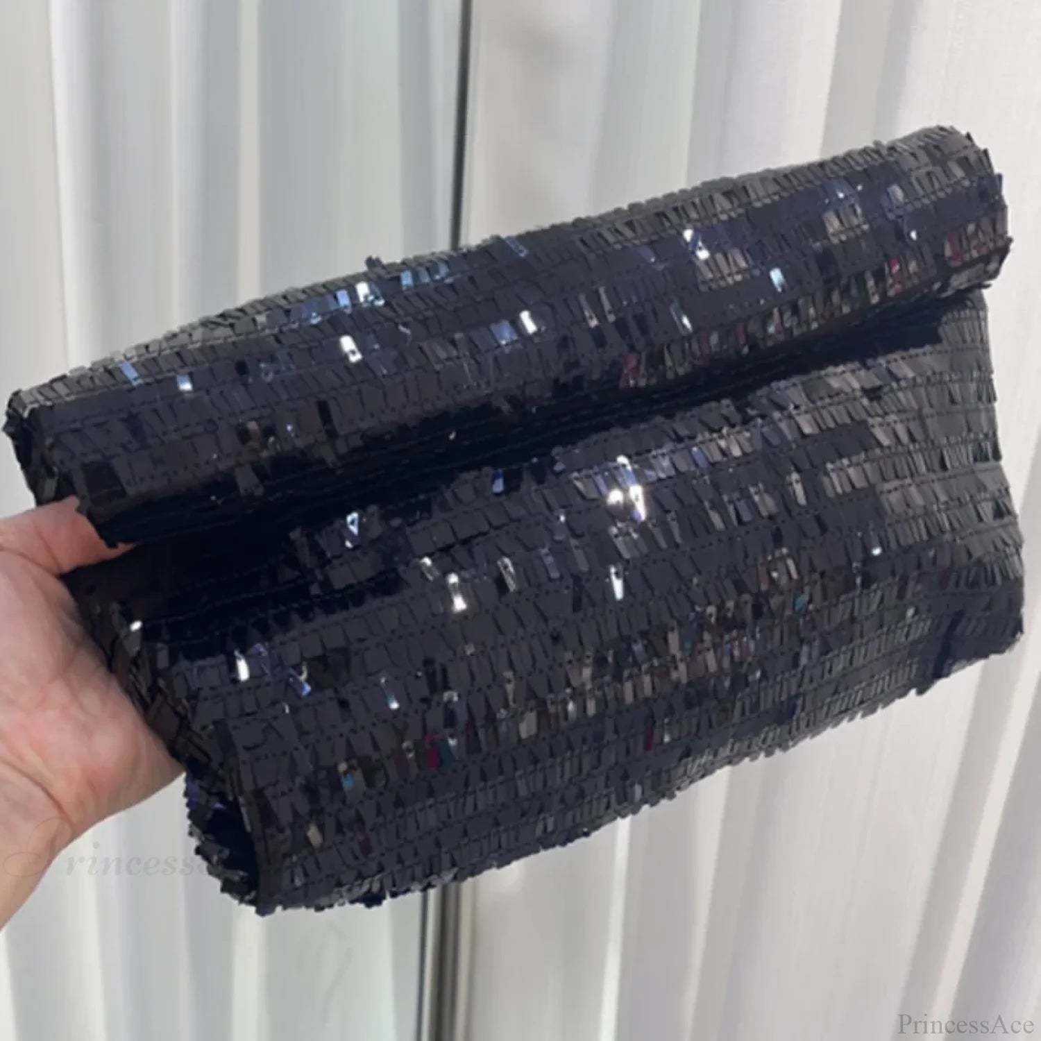 Red Sequin Leather Clutch Bag Wristlet wristlet-250126