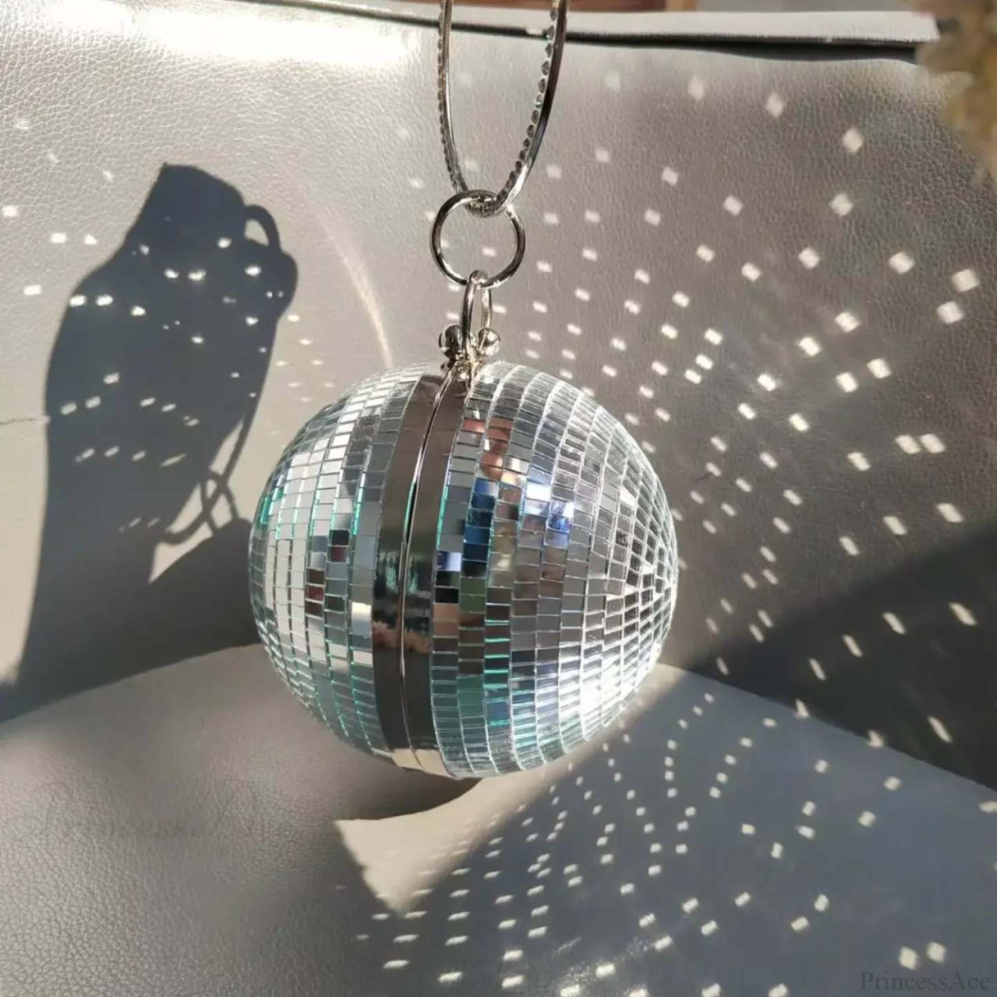 Reflective Disco Ball Party Clutch Wristlet (20cm / Silver wristlet-250126
