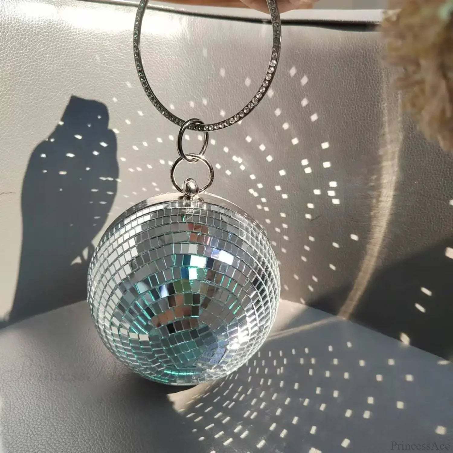 Reflective Disco Ball Party Clutch Wristlet (20cm / Silver wristlet-250126