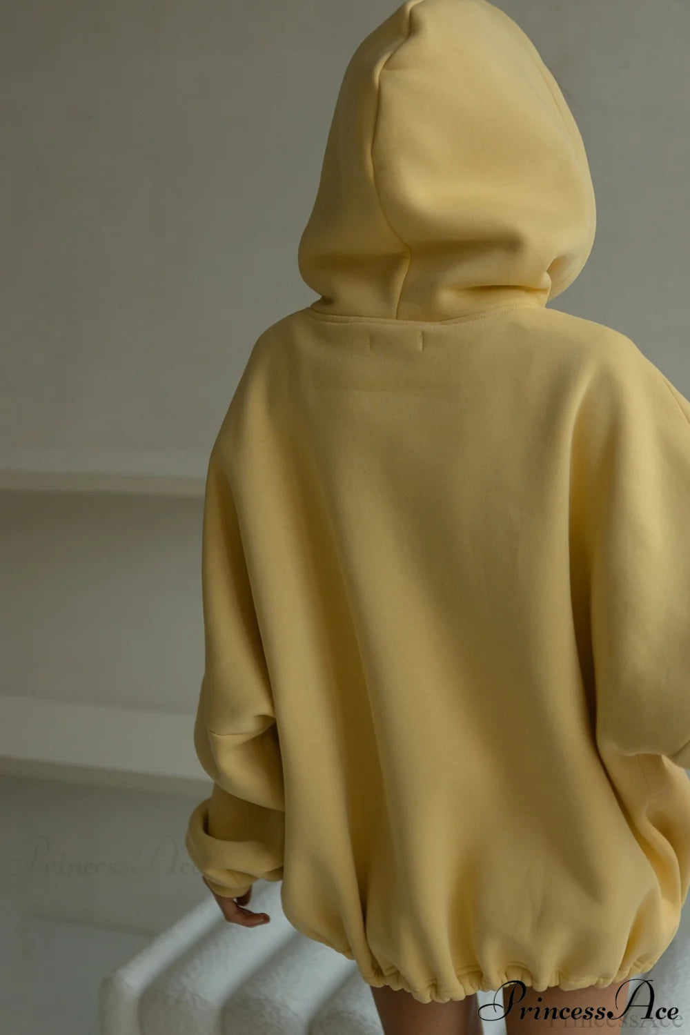 Relaxed Letter Applique Pullover Hoodie