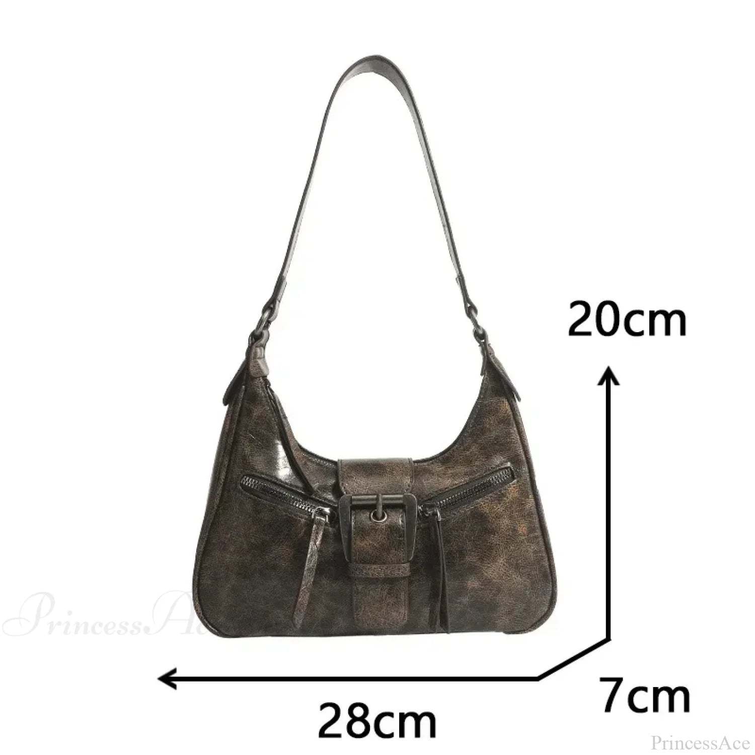 Retro Belt Design PU Leather Shoulder Bag shoulder-250126