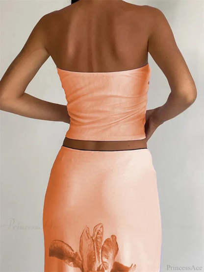 Retro Floral Strapless Backless Party Crop Top croptop-250126