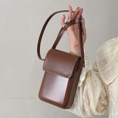 Retro Mini Crossbody Square Handbag Women’s Shoulder Bag Brown 2 handbag-250126