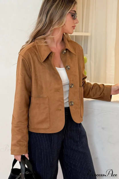 Retro Old Money Suede Coat