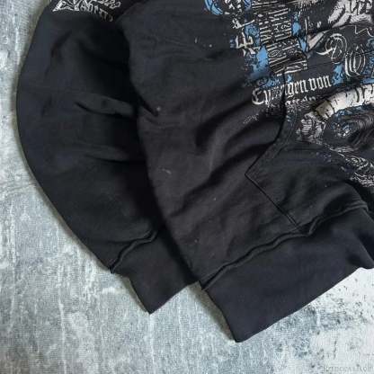 Retro Pattern Zipper Hoodie