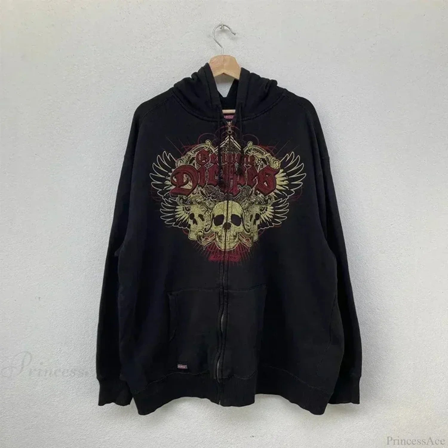 Retro Punk Fall Hoodie black 10 / S