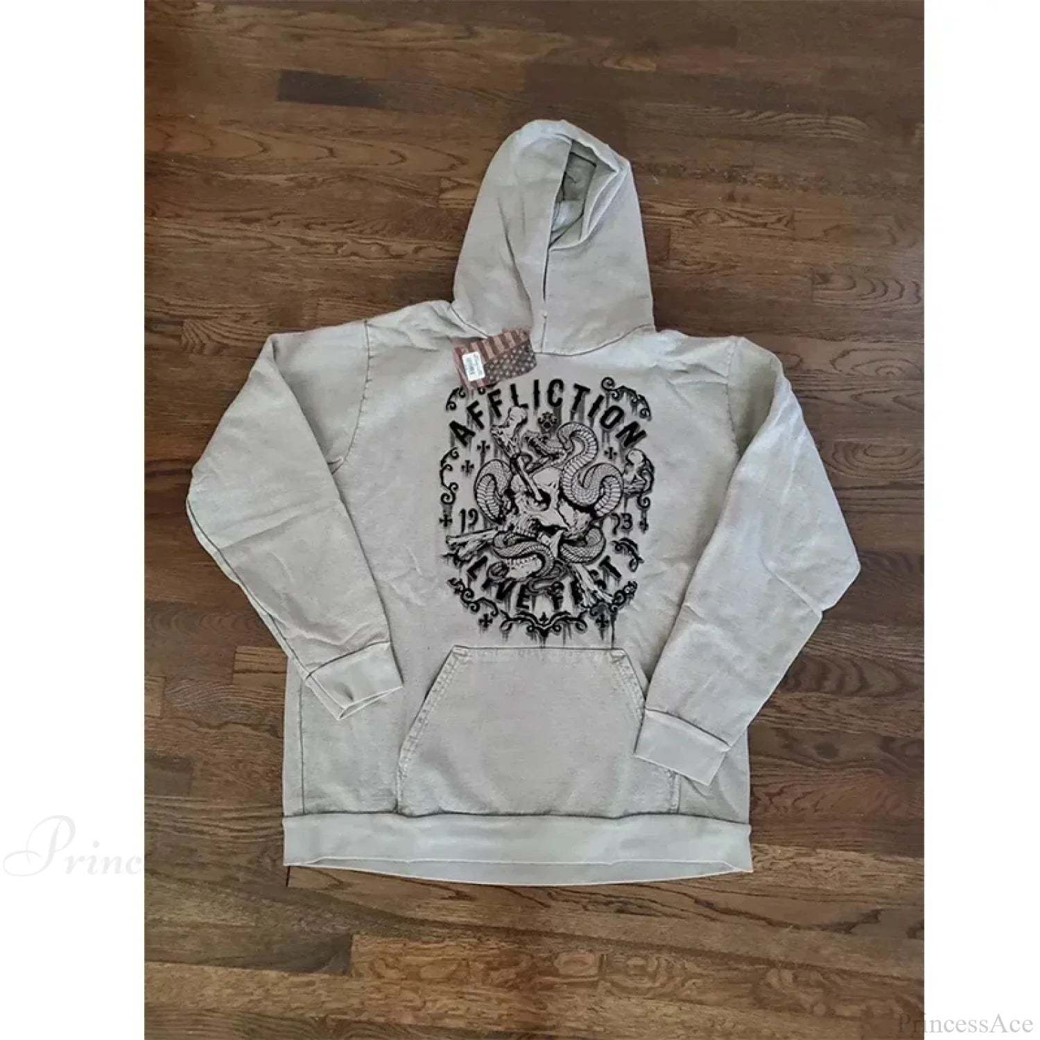 Retro Punk Fall Hoodie white1 / S