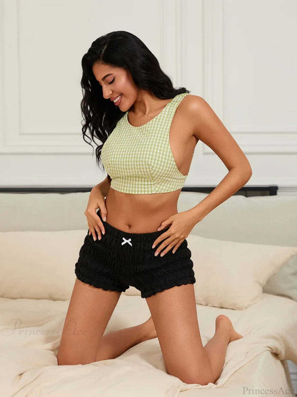 Ruffle Ruched Bloomer Short