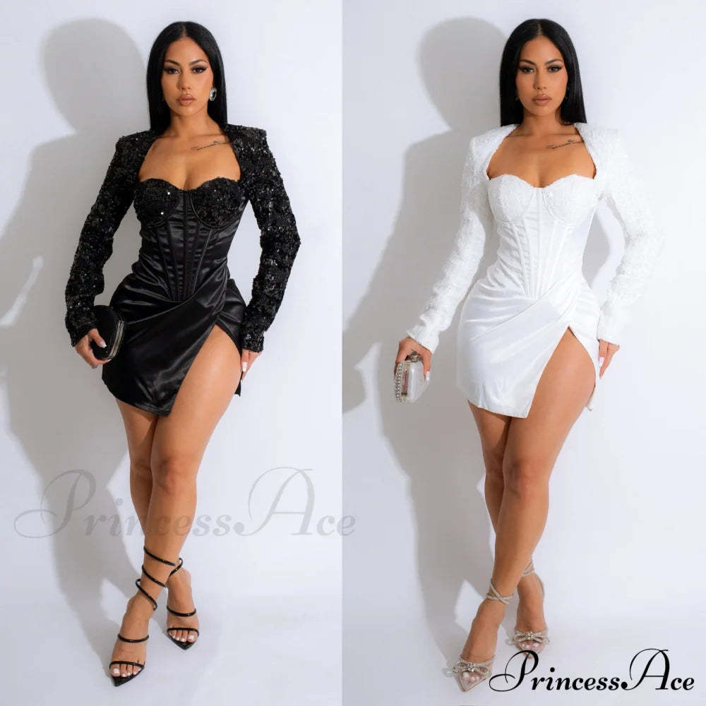 Rory Formal Stylish Sequin Mini Dress S.o. Short Dresses