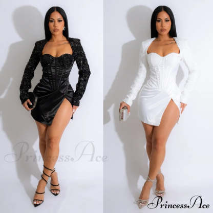 Rory Formal Stylish Sequin Mini Dress S.o. Short Dresses