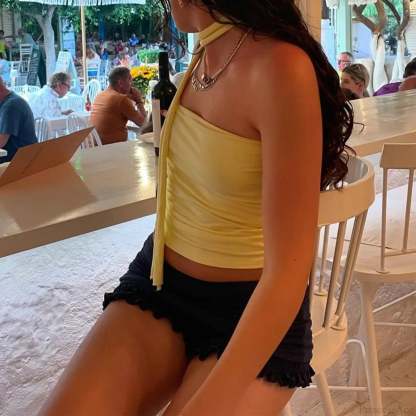 Ruffle Tiered Lace Bloomer Short short-250223