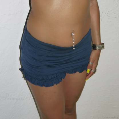 Ruffle Tiered Lace Bloomer Short Deep Blue / S short-250223