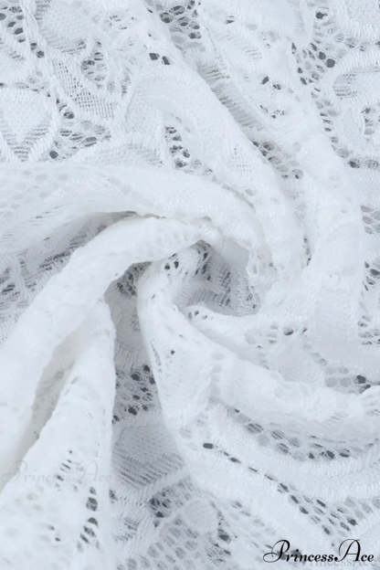 Ruffled Lace Trim Long Sleeve Tee