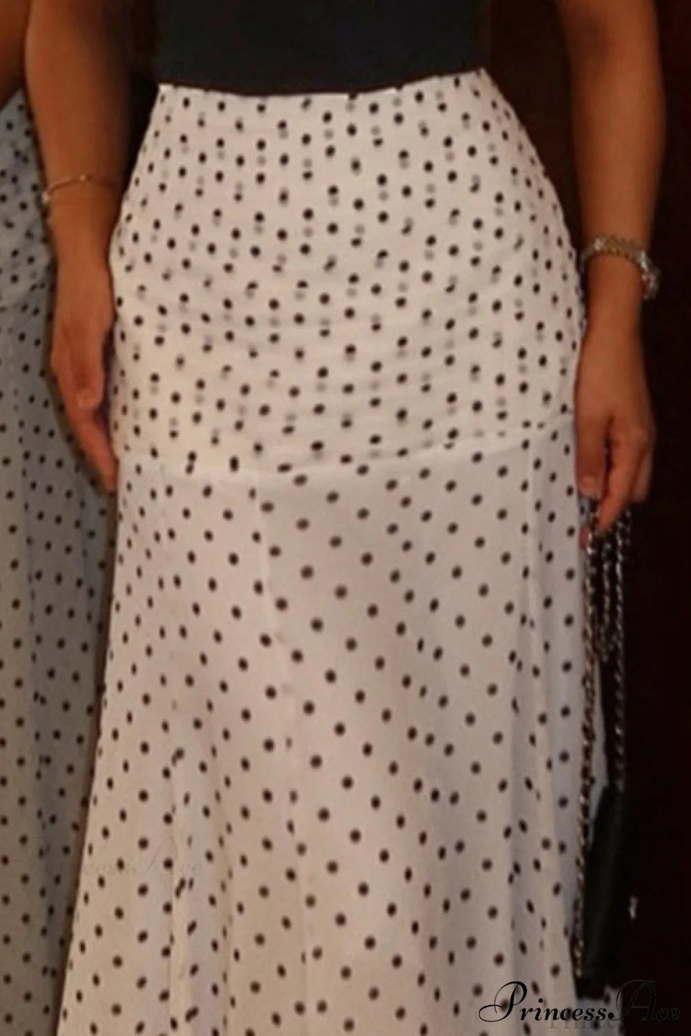 Ruffled Polka Dot Mermaid Skirt