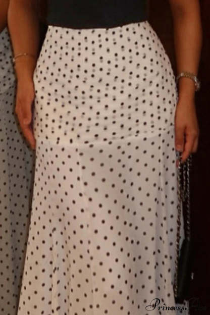 Ruffled Polka Dot Mermaid Skirt