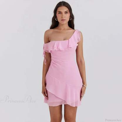 Ruffles Elegant A-line Vacation Dress vacationdress-250223