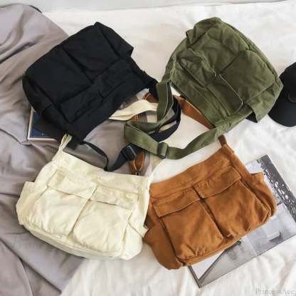 School Messenger Large Capacity Canvas Crossbody crossbody-250126