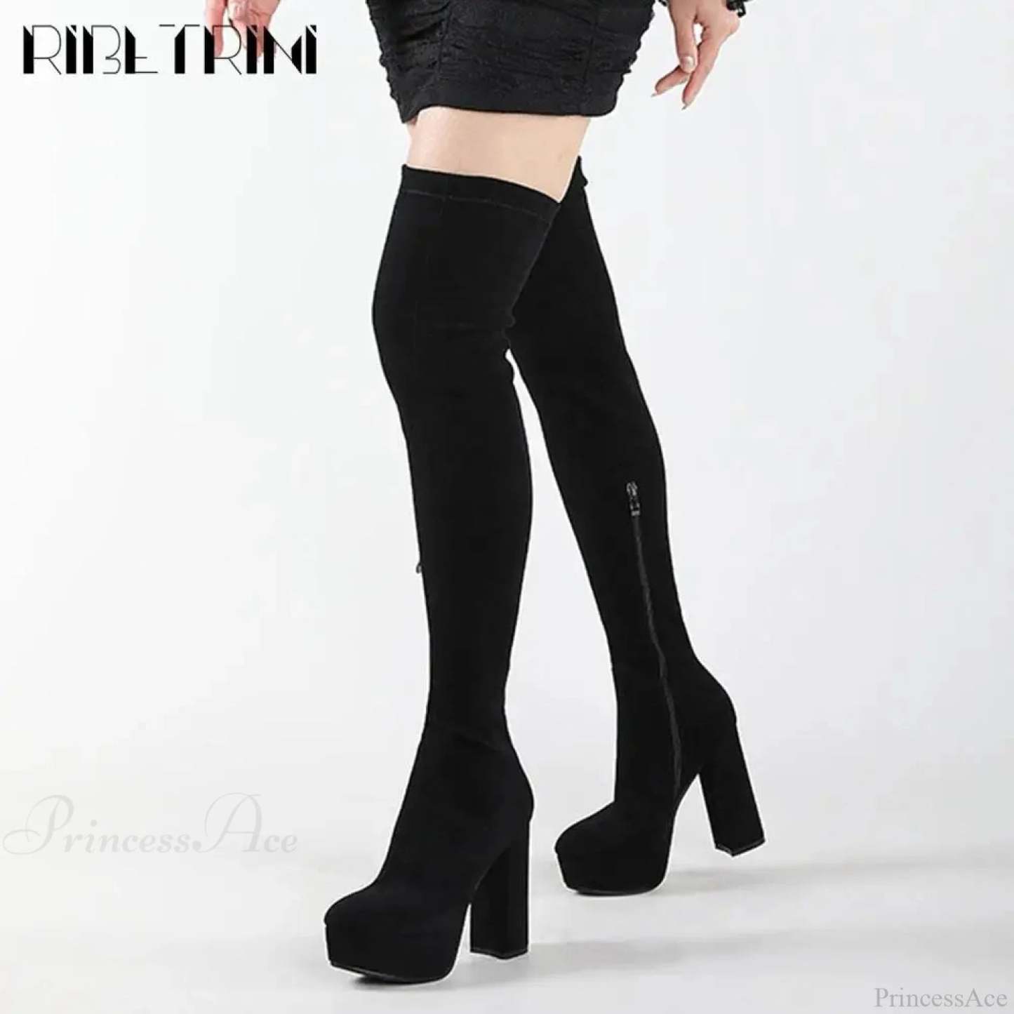 Seductive Platform Motorbike Knee High Gothic Boot