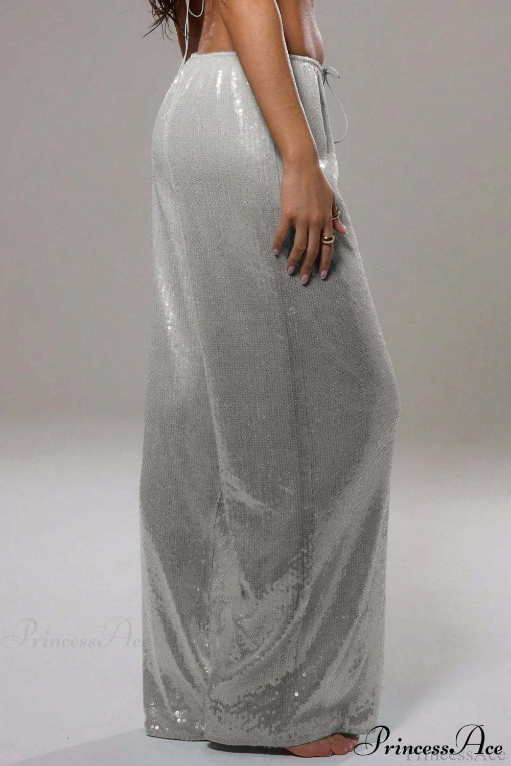 Sequin Loose Wide-Leg Casual Pants