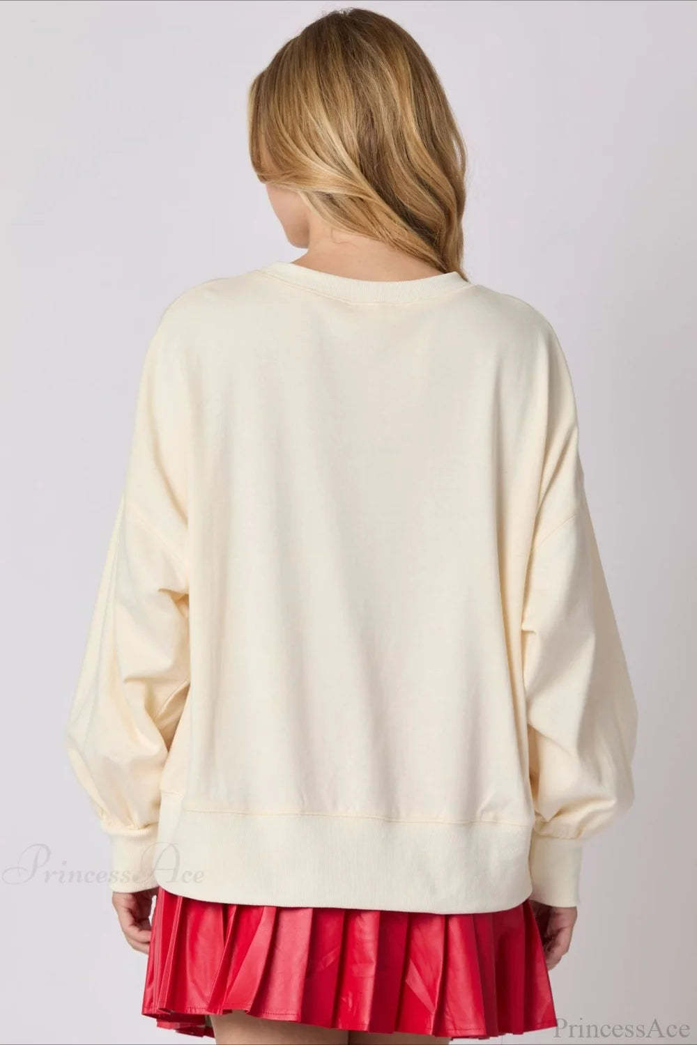 Sequined Crew Neck Pullover Sweater