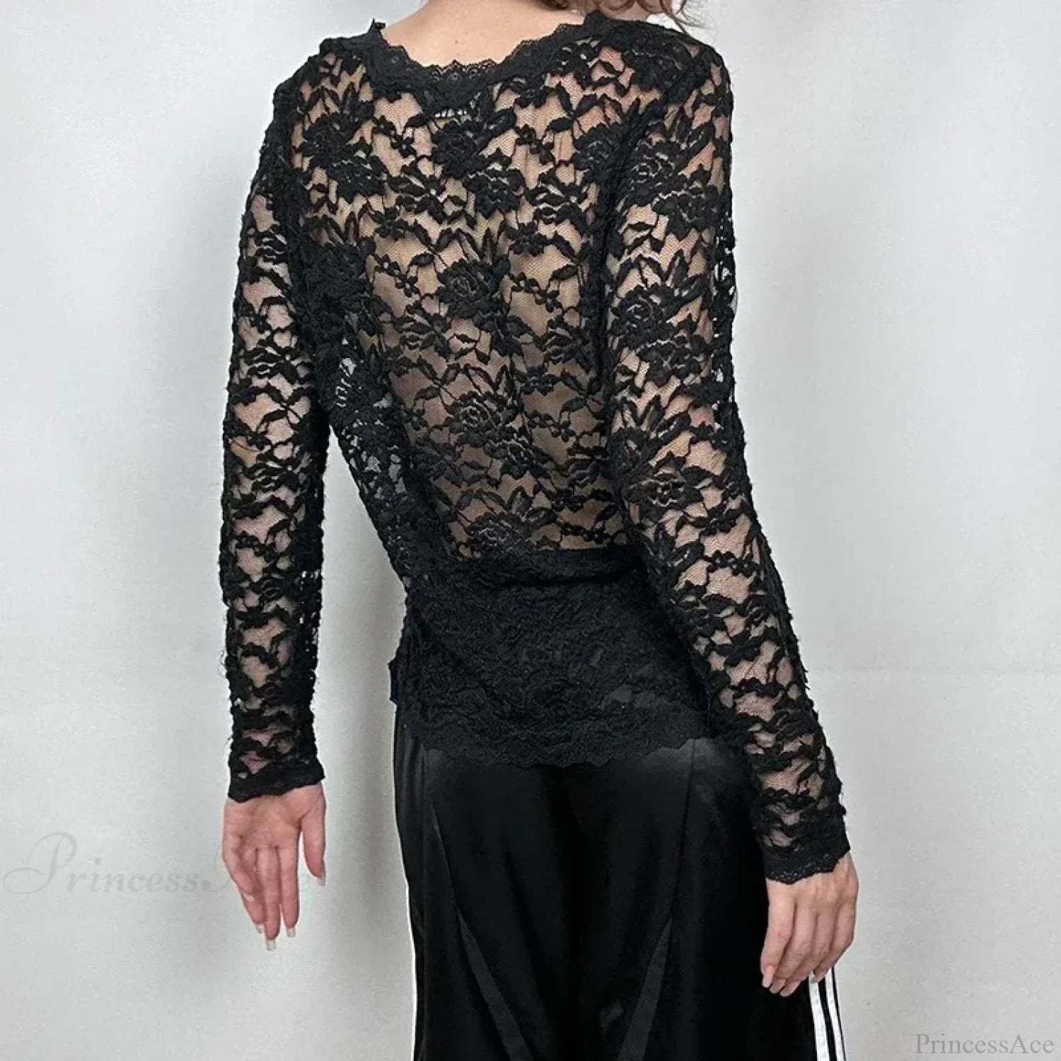 Sheer Button-up Knit Top