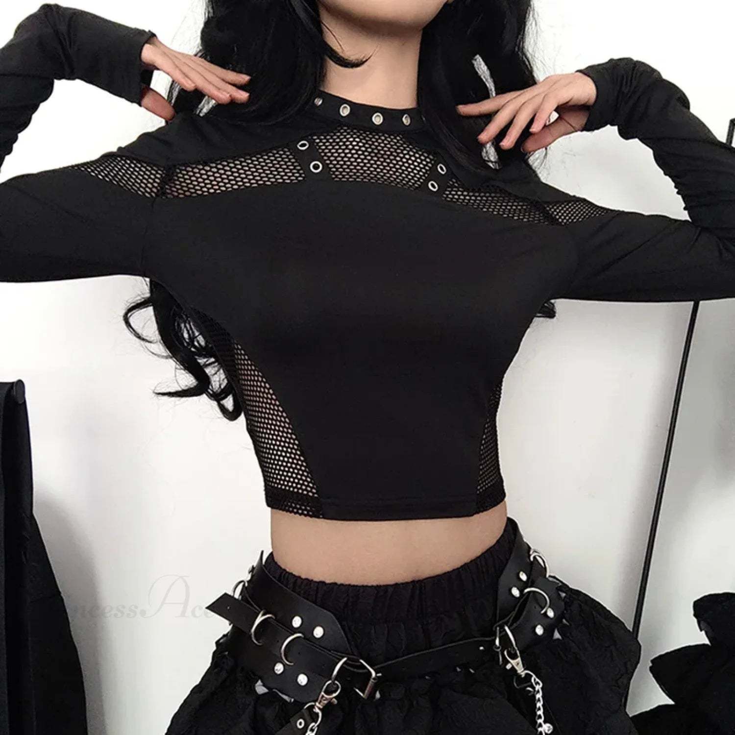 Sheer Mesh Knit Top