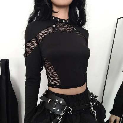 Sheer Mesh Knit Top