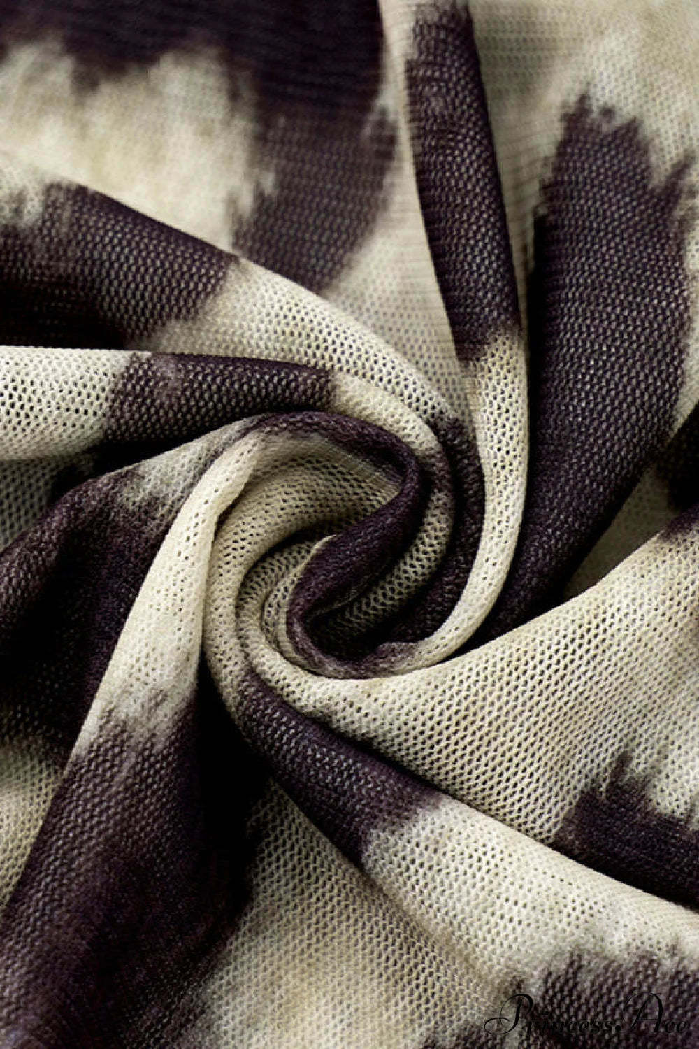 Sheer Mesh Leopard Print Crew Neck Long Sleeve Tee