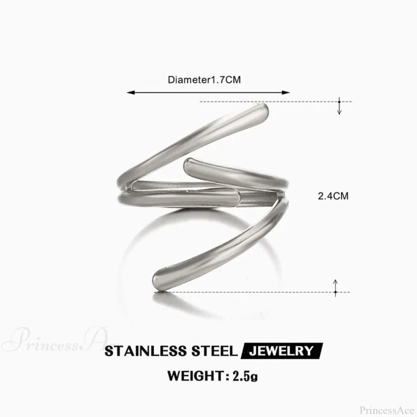 Shiny Metal Blossom Medieval Ring silver color 02