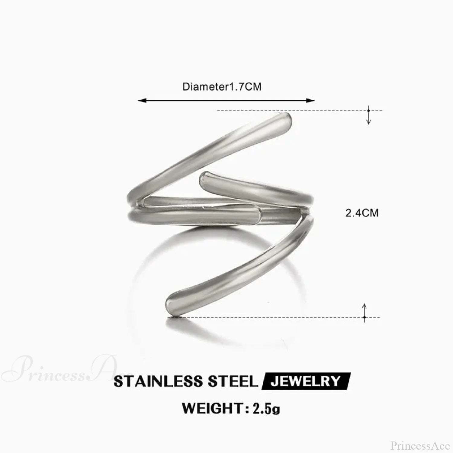 Shiny Metal Blossom Medieval Ring silver color 02