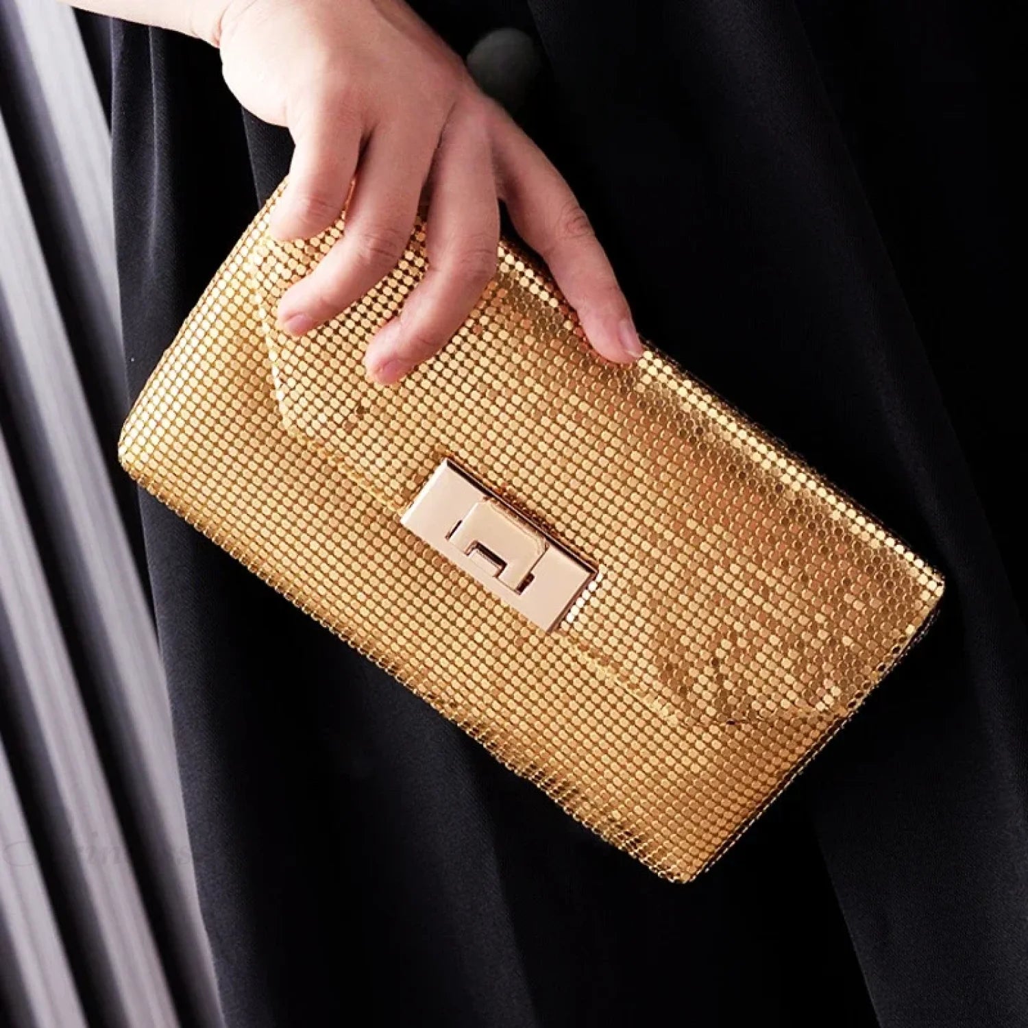 Shiny Sequins Evening Clutch Wristlet wristlet-250126