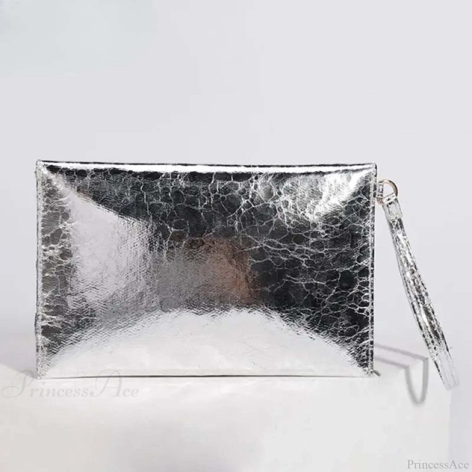 Silver Sequin Rhinestone Evening Clutch Wristlet wristlet-250126