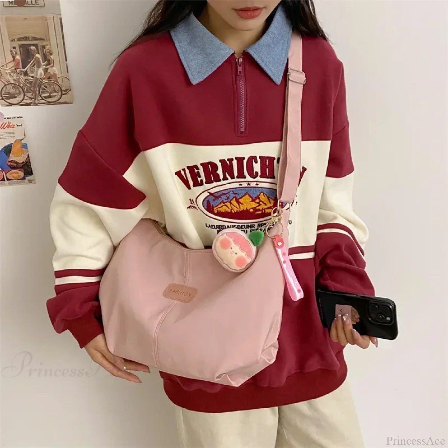 Simple College Style Nylon Large Crossbody crossbody-250126