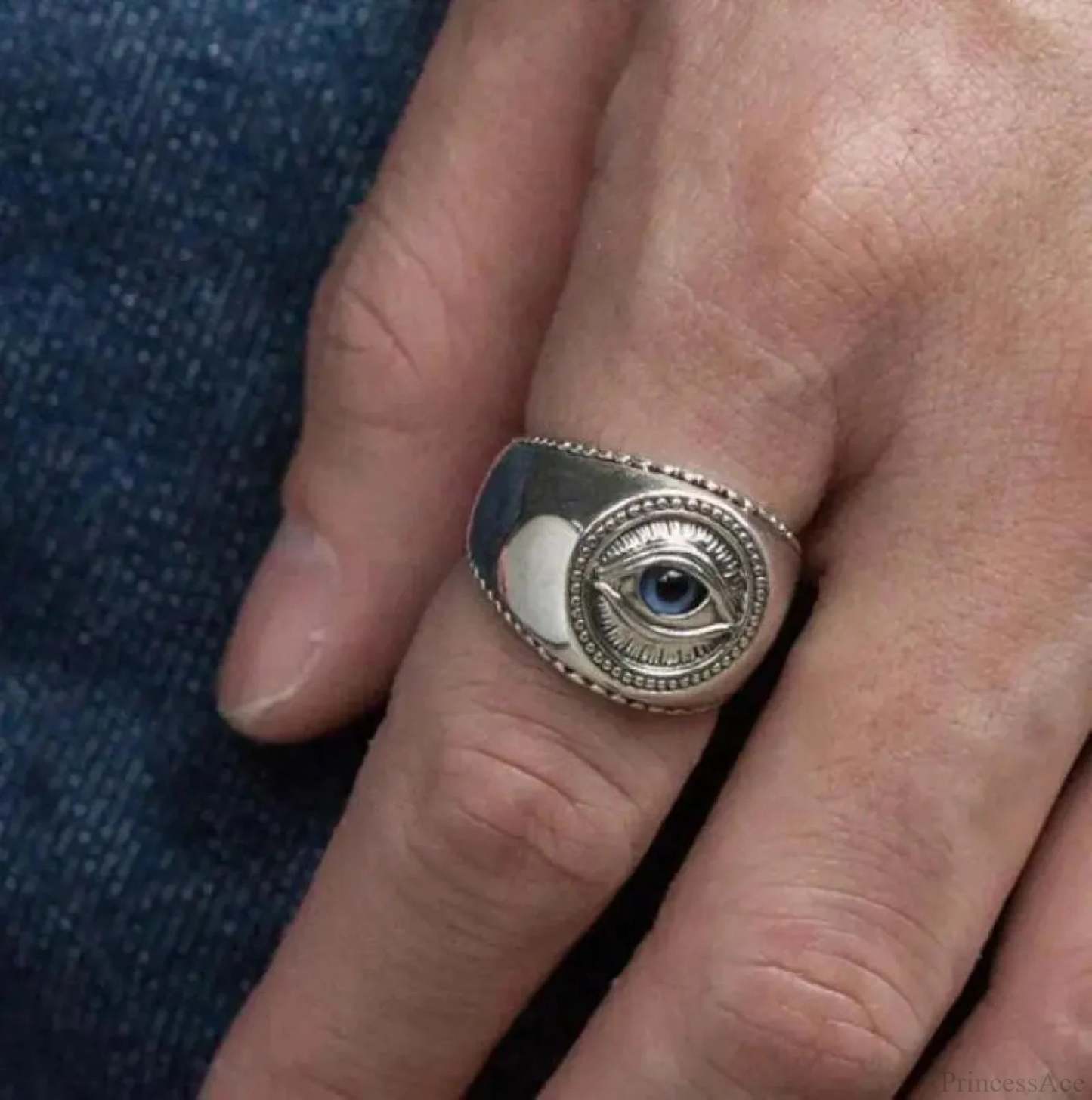 Sinister Eye Style Gothic Pointer Ring