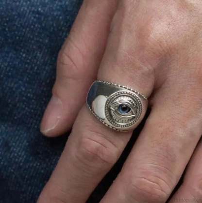 Sinister Eye Style Gothic Pointer Ring