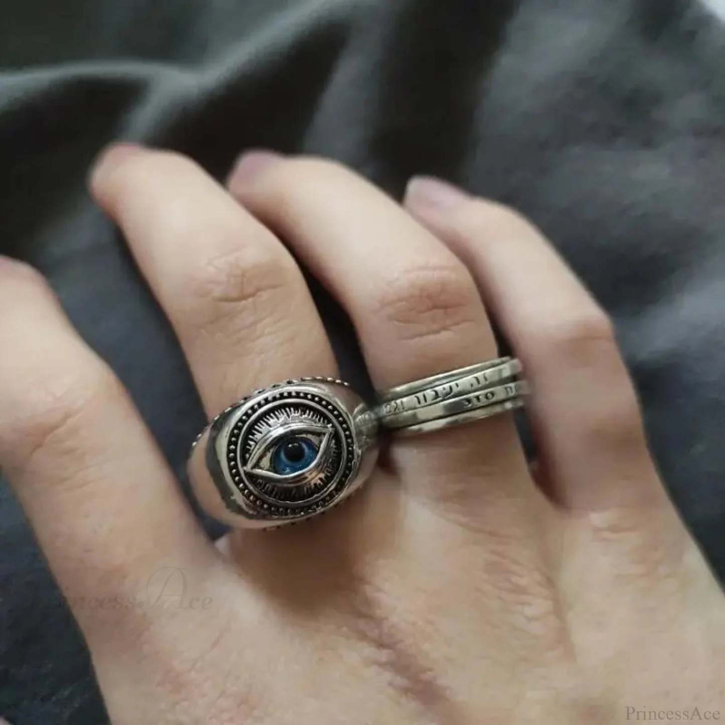 Sinister Eye Style Gothic Pointer Ring