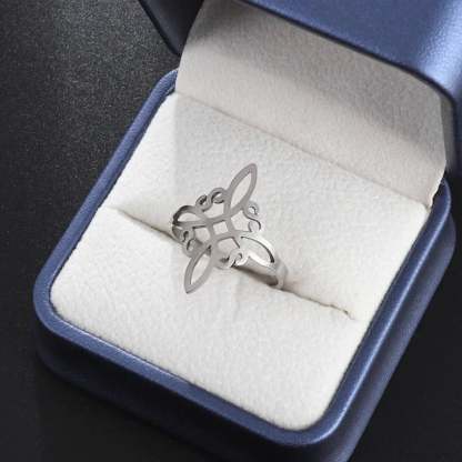 Sinister Eye Style Gothic Pointer Ring Silver3