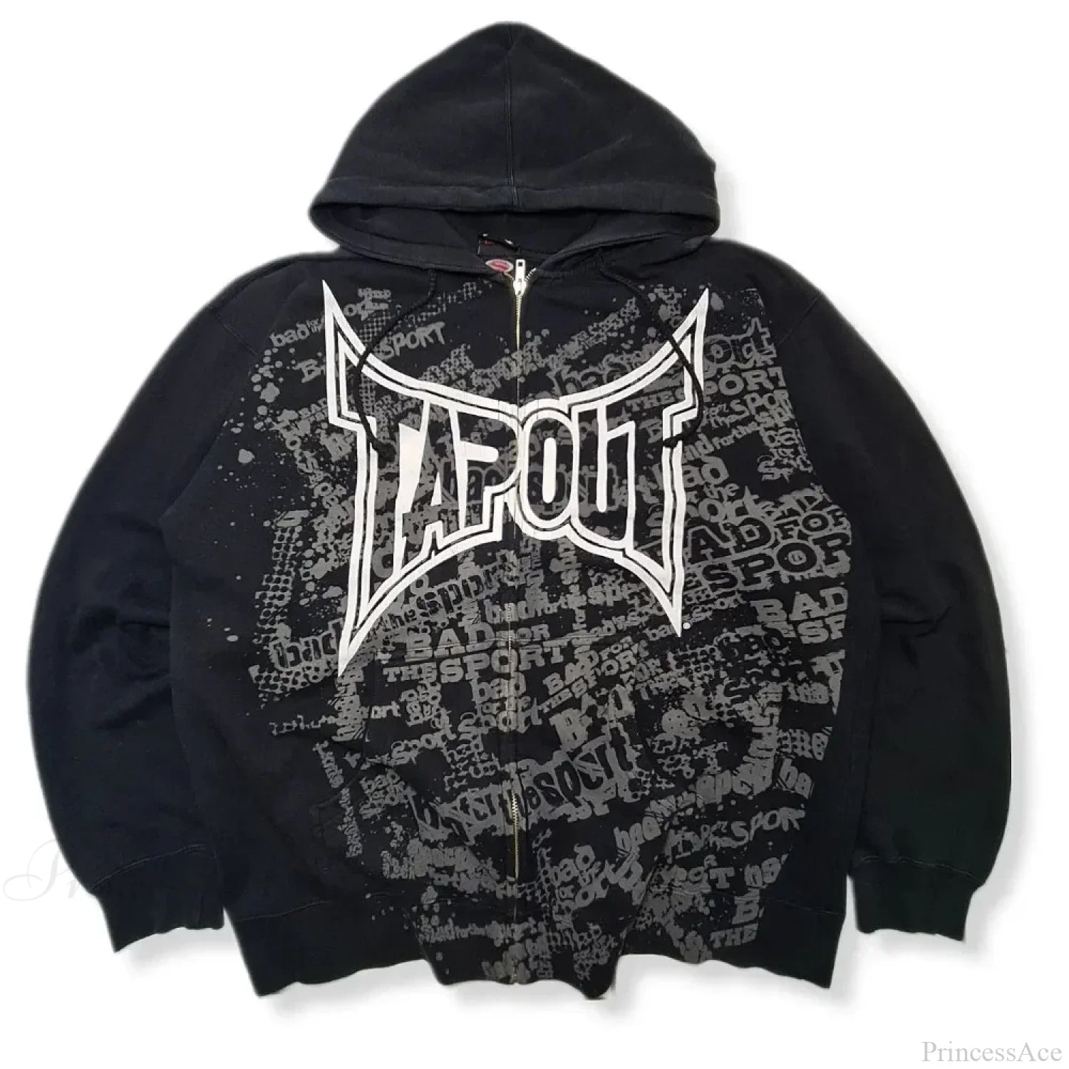 Skull Graphic Zipper Hoodie black 2 / S